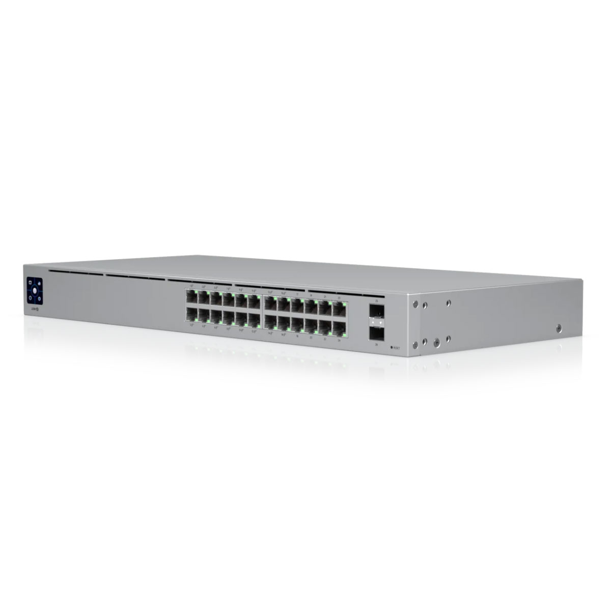 Switch 24 Portas Ubiquiti UniFi - 24 Portas Gigabit - 2 Portas SFP Gigabit - PoE+ - Gerenciável - USW-24-PoE