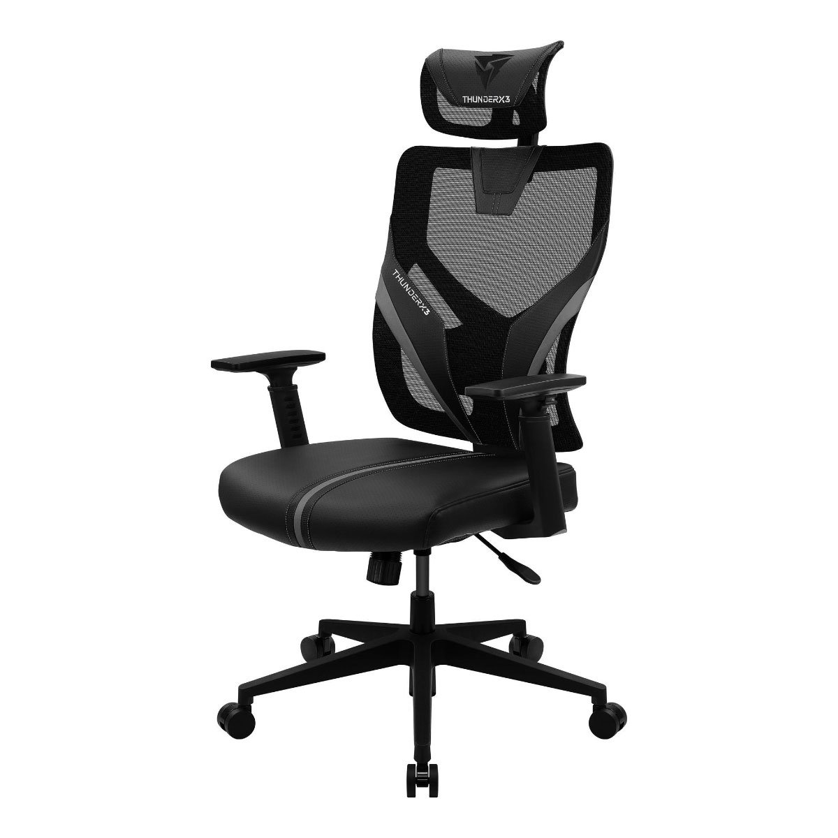 Cadeira de Escritório Ergonomica Thunderx3 Yama1 - Ajuste de altura - Inclinação 135° - Preta - YAMA1-BK