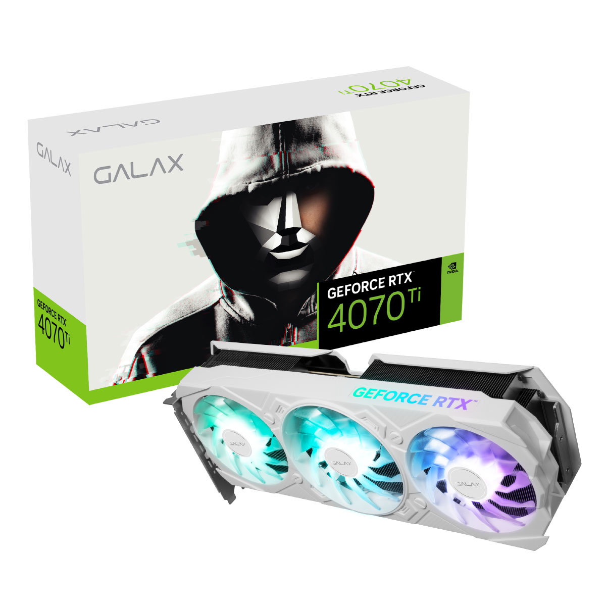 GeForce RTX 4070 Ti 12GB GDDR6X 192bits - Galax Ex Gamer V2 White - 47IOM7MD8KWE