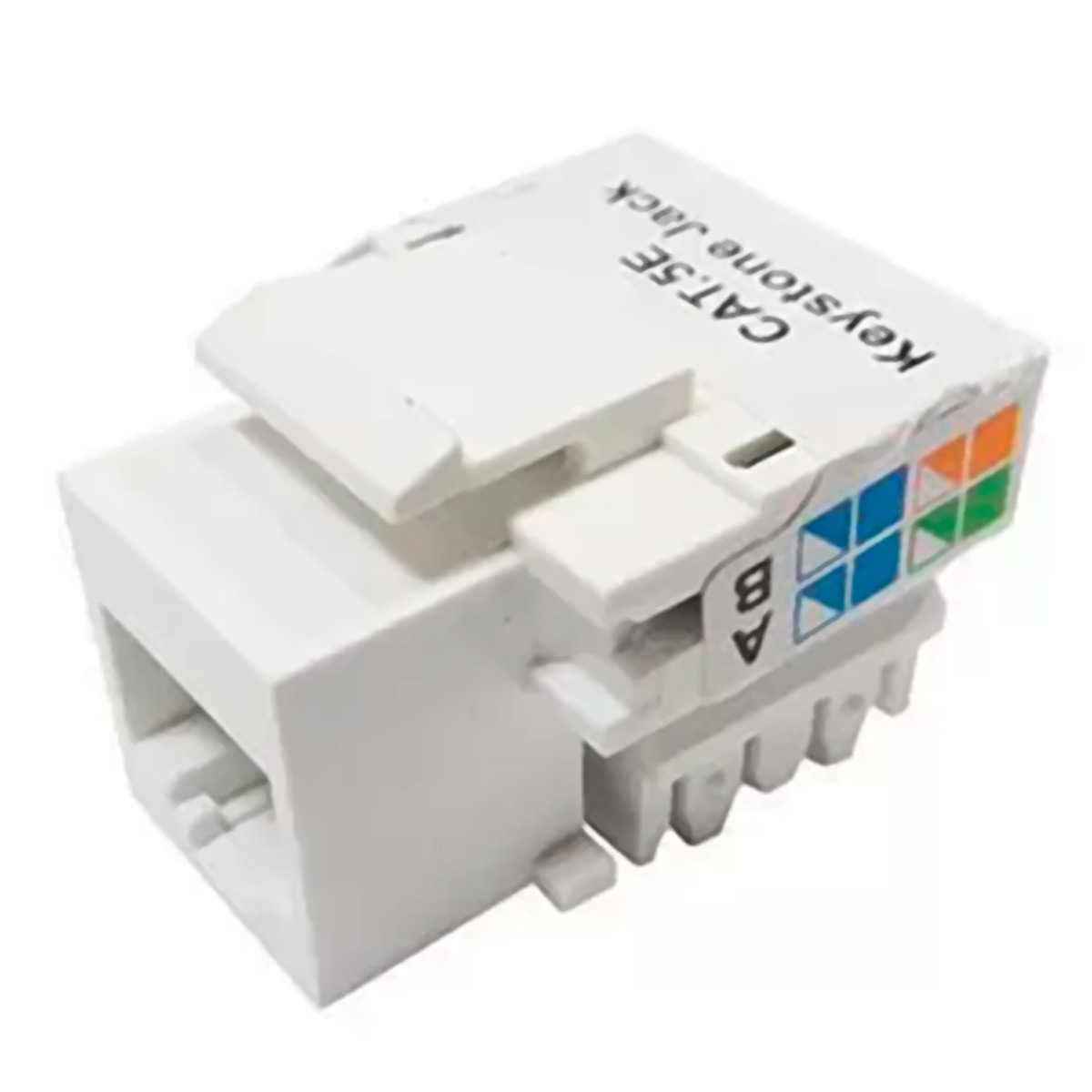 Conector RJ45 Cat 5e - Keystone - Branco - WT-2001C/W