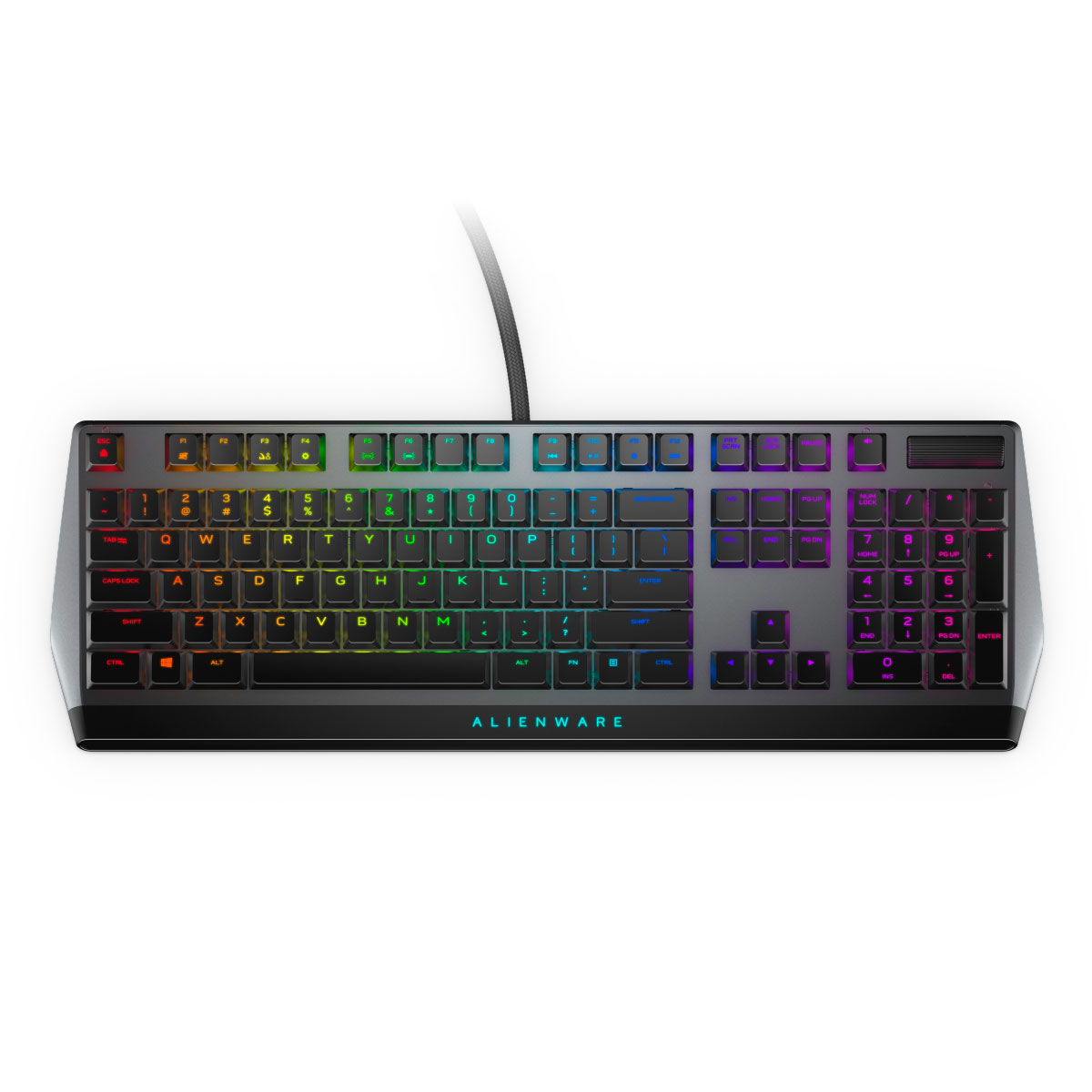 Teclado Mecânico Gamer Dell Alienware AW510K - Padrão US - Low Profile - Switch Cherry MX Red - RGB