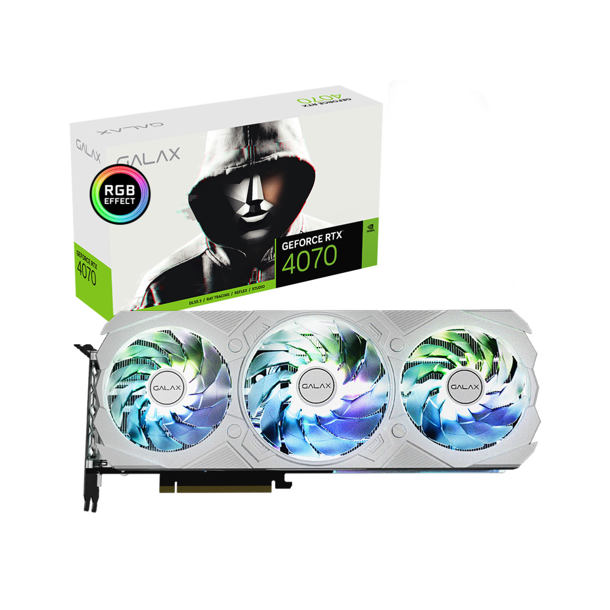 GeForce RTX 4070 12GB GDDR6X 192bits - Galax Ex Gamer White - 47NOM7MD7KWH