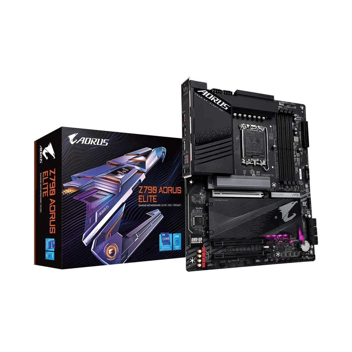 Placa Mãe Gigabyte Z790 AORUS ELITE - (LGA 1700 - DDR5 7600 O.C) Chipset Z790 - 4x Slot M.2 - USB 3.2 - 2.5GbE LAN - ATX