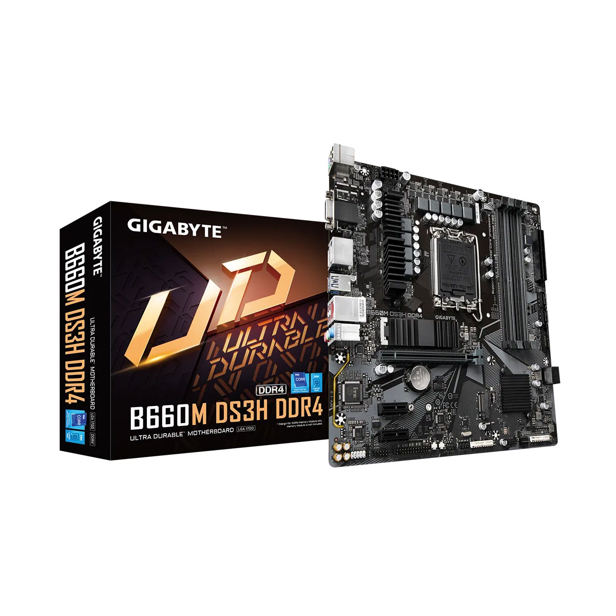 Placa Mãe Gigabyte B660M DS3H DDR4 - (LGA 1700 - DDR4 5333 O.C) Chipset Intel B660 - Slot M.2 - Micro ATX