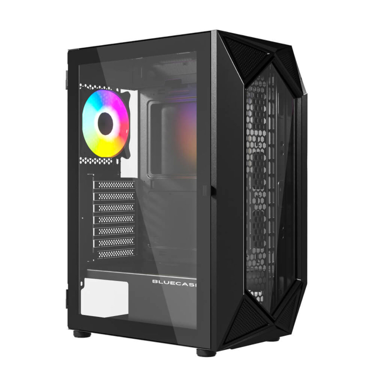 Gabinete Gamer Bluecase BG-049 Obsidian - Lateral em Vidro Temperado - USB 3.0 - Mid Tower - Preto