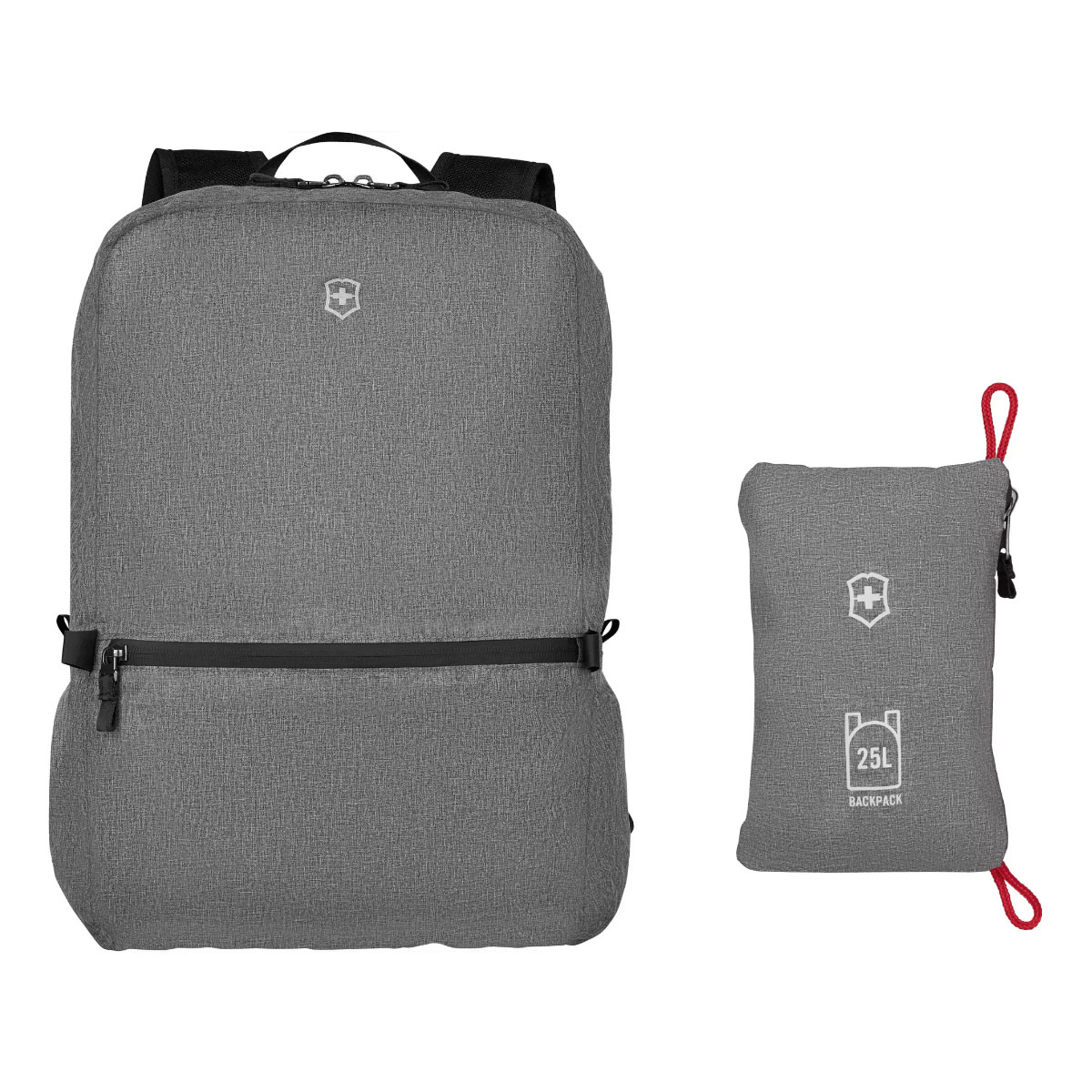 Mochila Dobrável Victorinox Travel Accessories Edge - Capacidade de 25L - Cinza - 610939