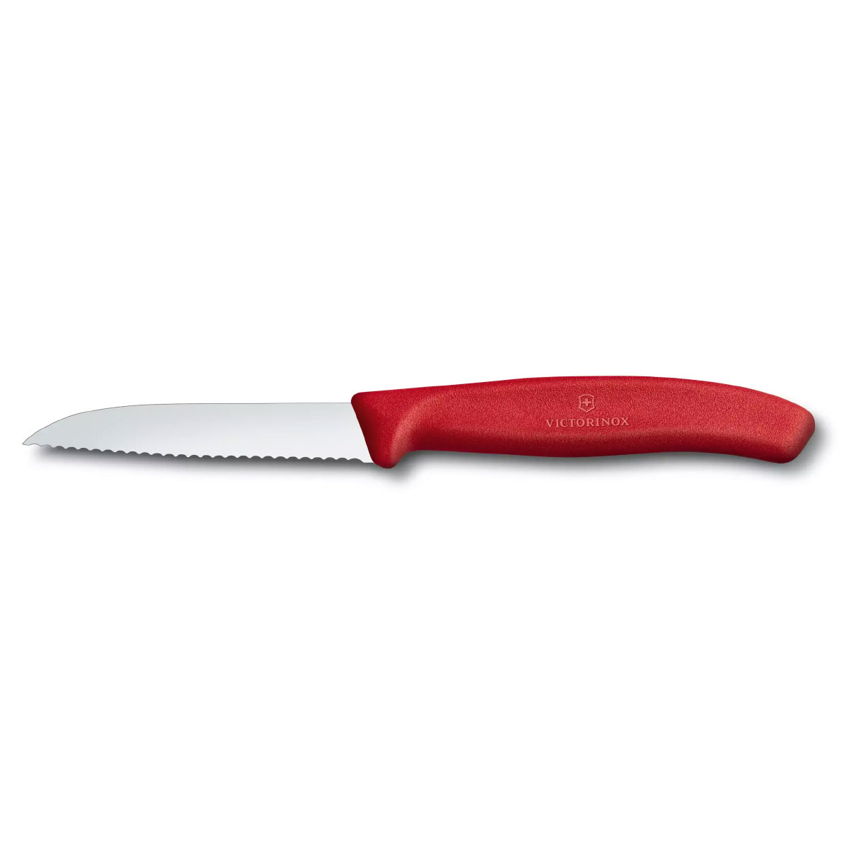 Faca Victorinox Swiss Classic - Lâmina Serrilhada Extremamente Afiada - 8 cm - Vermelha - 6.7431