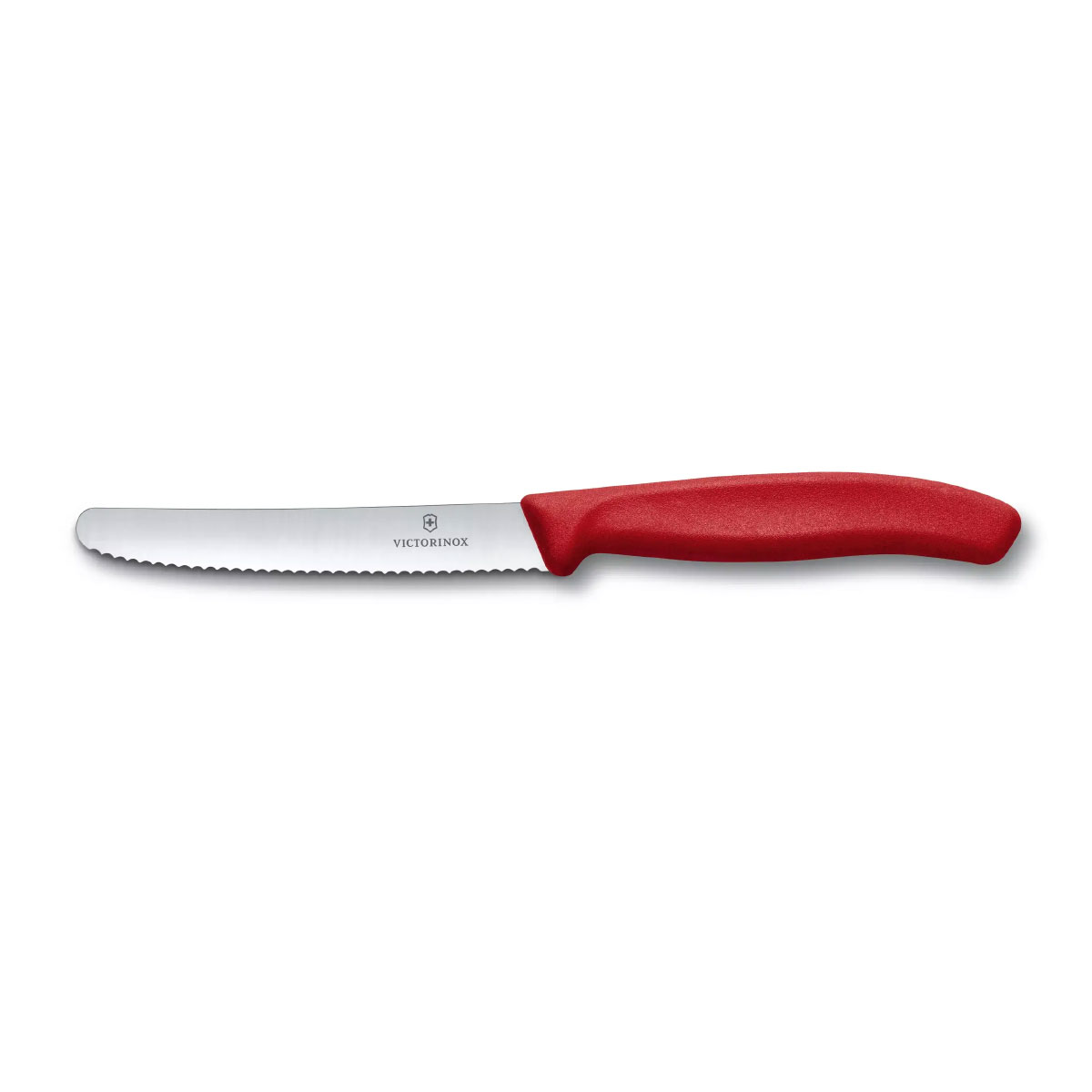 Faca Victorinox Swiss Classic - Lâmina Serrilhada Extremamente Afiada - 11 cm - Vermelha - 6.7831