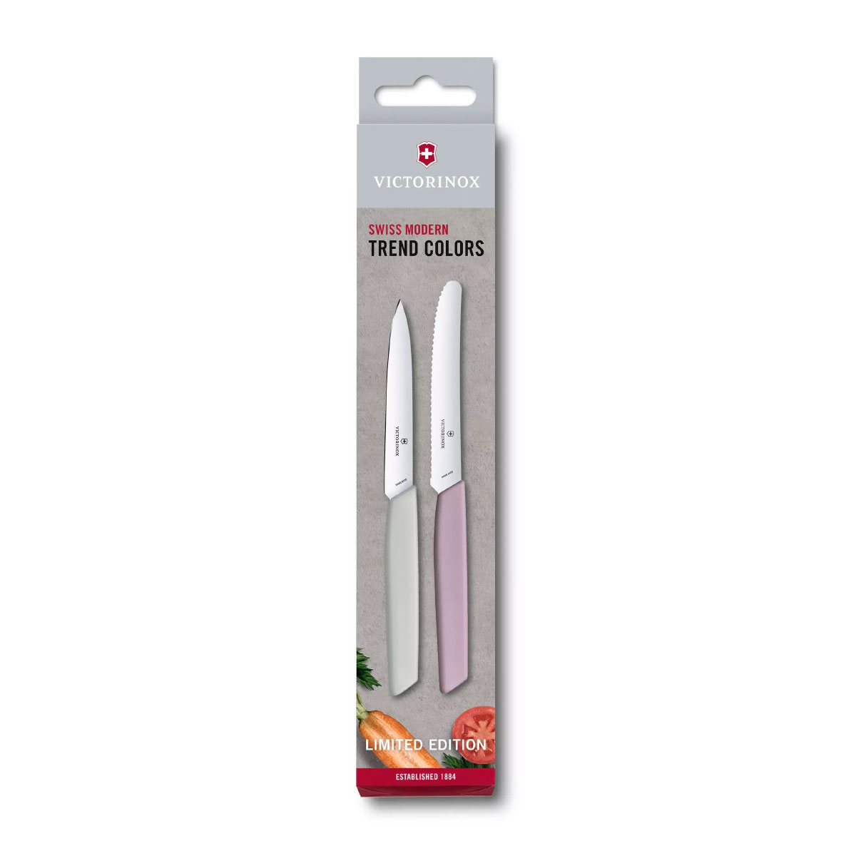 Conjunto Facas Victorinox Swiss Modern Edição Limitada - 2 Unidades - Rosa e Cinza - 6.9096.2L2