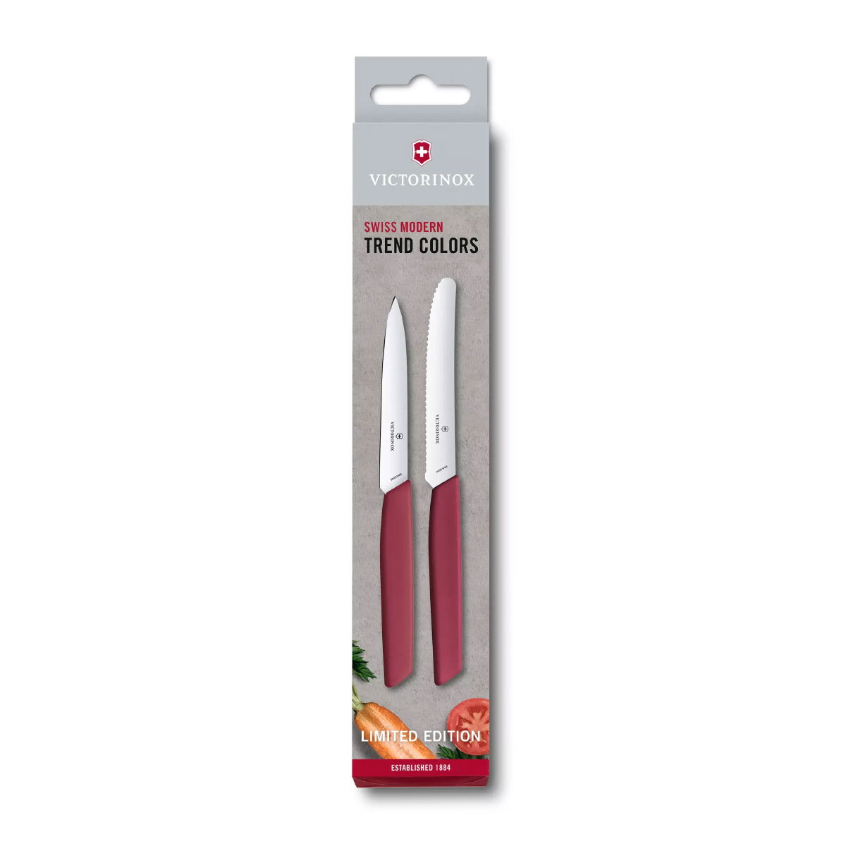 Conjunto Facas Victorinox Swiss Modern Edição Limitada - 2 Unidades - Vermelha - 6.9096.2L4