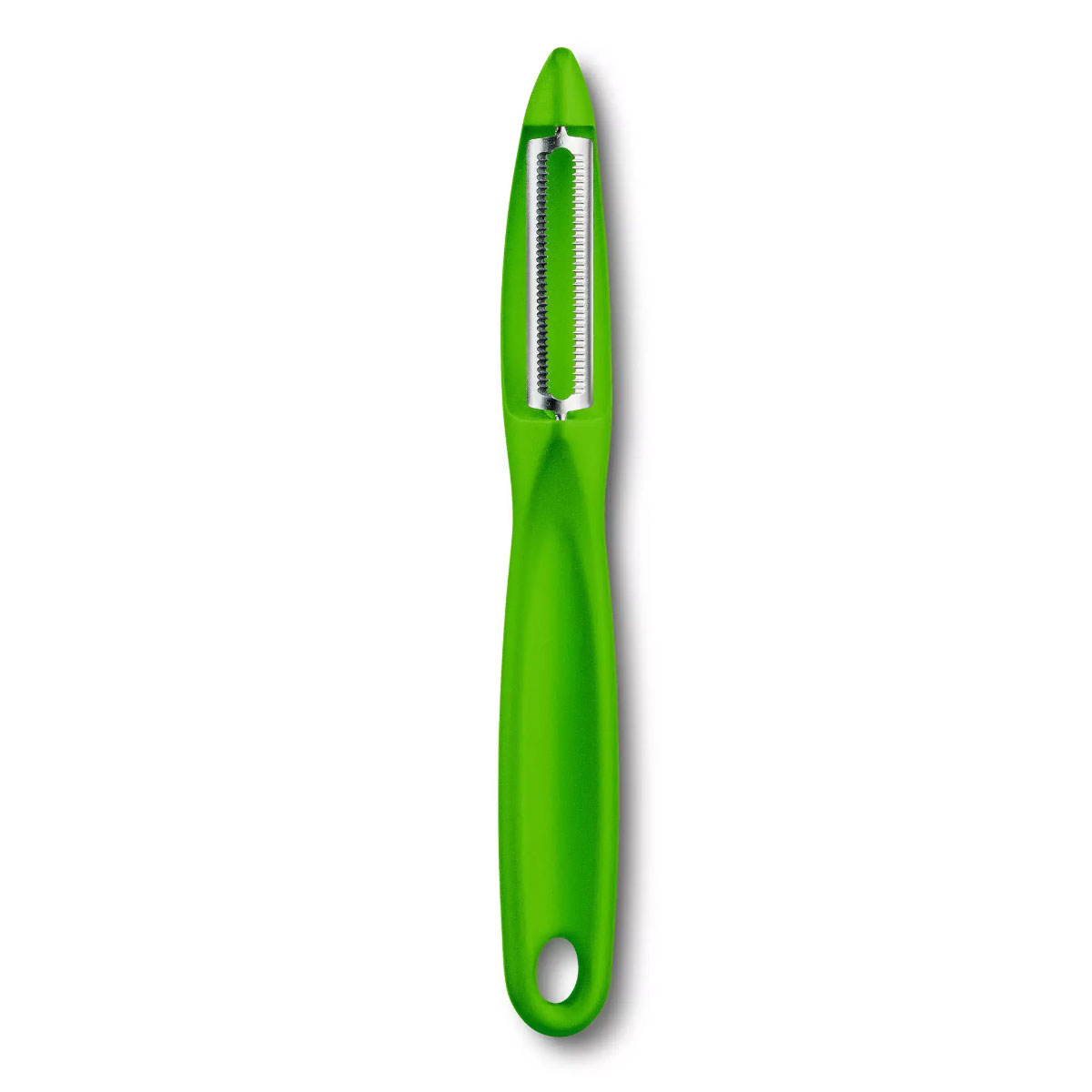 Descascador Doméstico Victorinox Universal - Lâmina Micro Serrilhada - Ideal para frutas e vegetais com casca macia ou dura - Verde - 7.6075.4