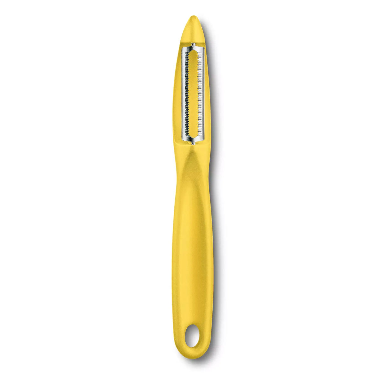 Descascador Doméstico Victorinox Universal - Lâmina Micro Serrilhada - Ideal para frutas e vegetais com casca macia ou dura - Amarelo - 7.6075.8