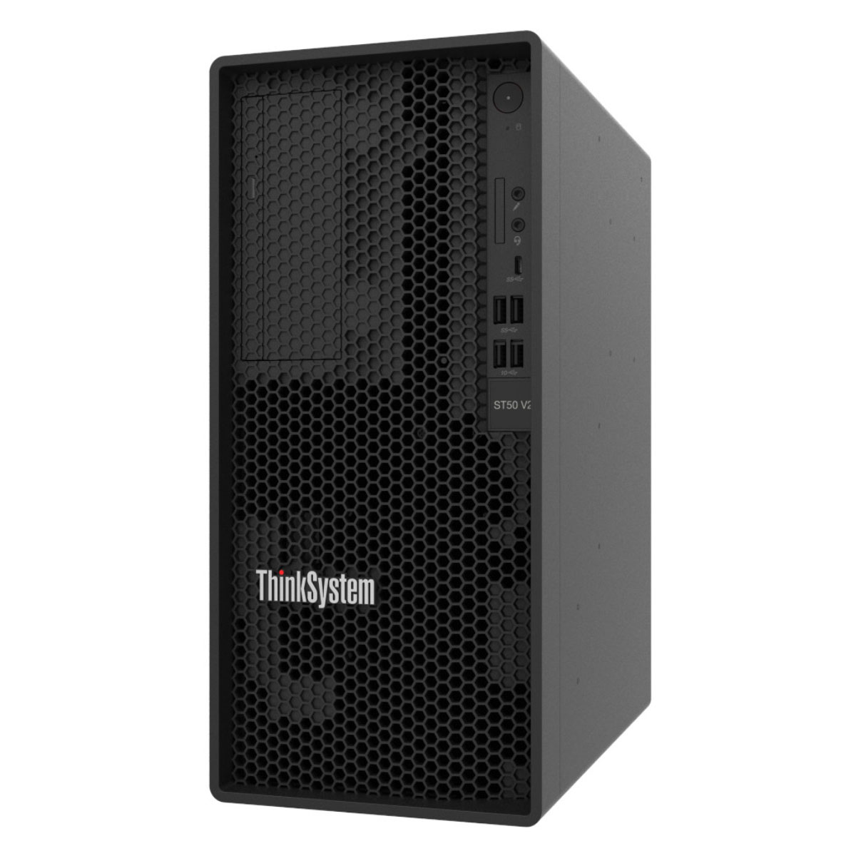 Servidor Lenovo ThinkSystem ST50 V2 - Intel Xeon E-2324G, RAM 16GB ECC, HD 2TB, SSD NVMe 1TB, Windows Server 2019 Essentials - 7D8JA04CBR