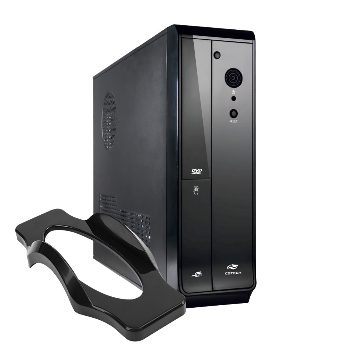 Gabinete Slim C3Tech DT-110BK - Micro-ATX - com Fonte - Preto