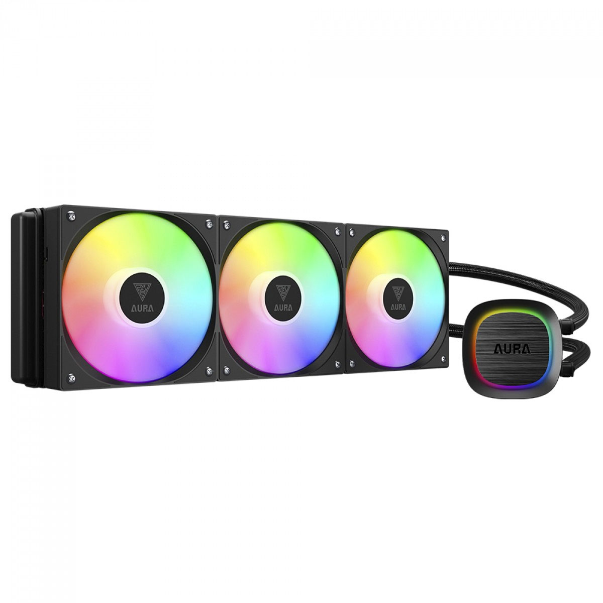Water Cooler Gamdias Aura GL360 V2 (AMD / Intel) - 360mm - Iluminação ARGB - Preto