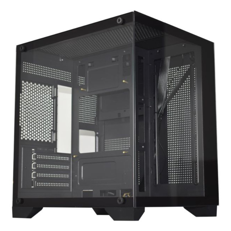 Gabinete Gamer K-Mex SpaceAqua II CGQN24 - Lateral e Frontal em Vidro Temperado - USB 3.2 - Micro ATX - Preto