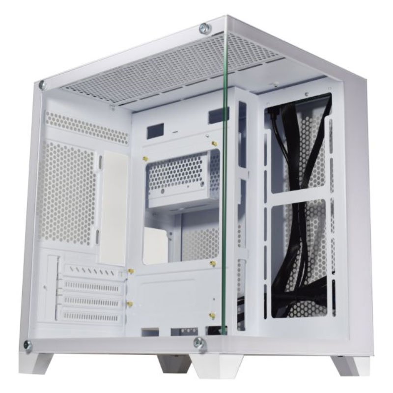 Gabinete Gamer K-Mex SpaceAqua II CGWN24 V2 - Lateral e Frontal em Vidro Temperado - USB 3.2 - Micro ATX - Branco