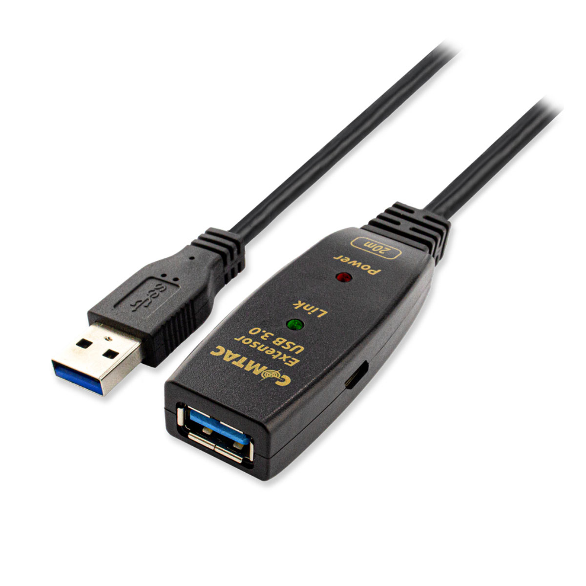 Cabo Extensor USB 3.0 AM/AF com Amplificador de Sinal - 20 metros - Comtac 28129376