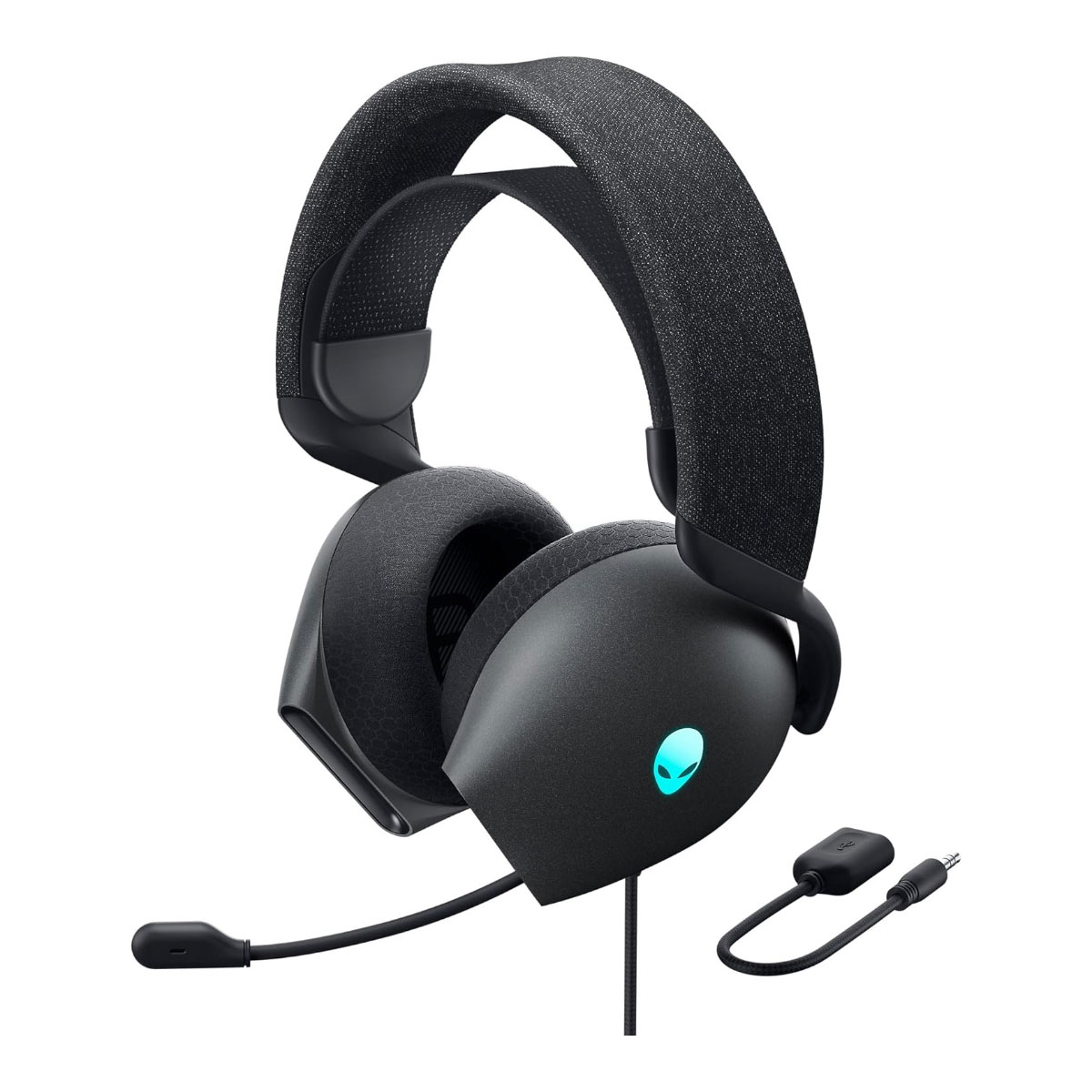 Headset Gamer Dell Alienware AW520H - Dolby Atmos - Cancelamento Ativo de Ruído - RGB - Conector USB e P3 - Cinza - Outlet - Garantia 90 dias