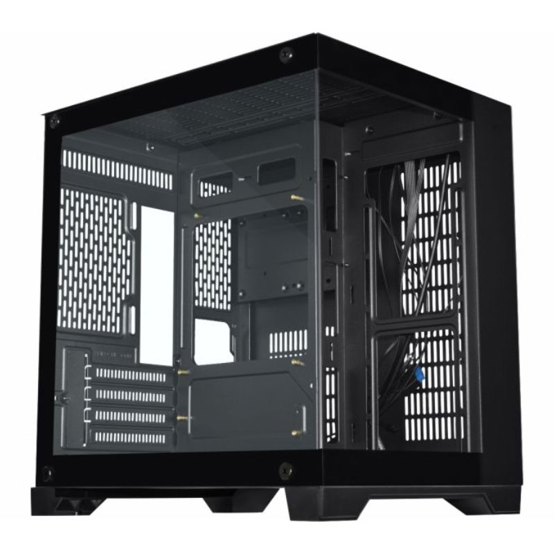 Gabinete Gamer K-Mex Space Aqua CG10KN - Lateral e Frontal em Vidro - Micro ATX - Preto