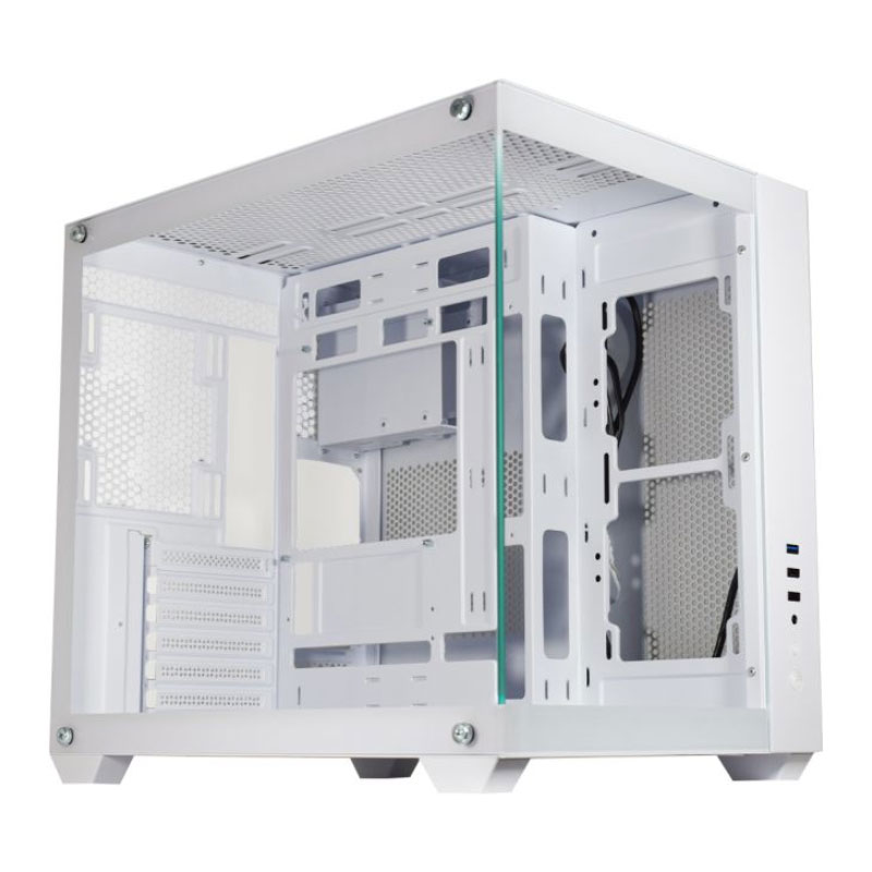 Gabinete Gamer Aquário K-Mex Hammerhead Shark CGWYH6 - Lateral e Frontal em Vidro - Micro ATX - Branco