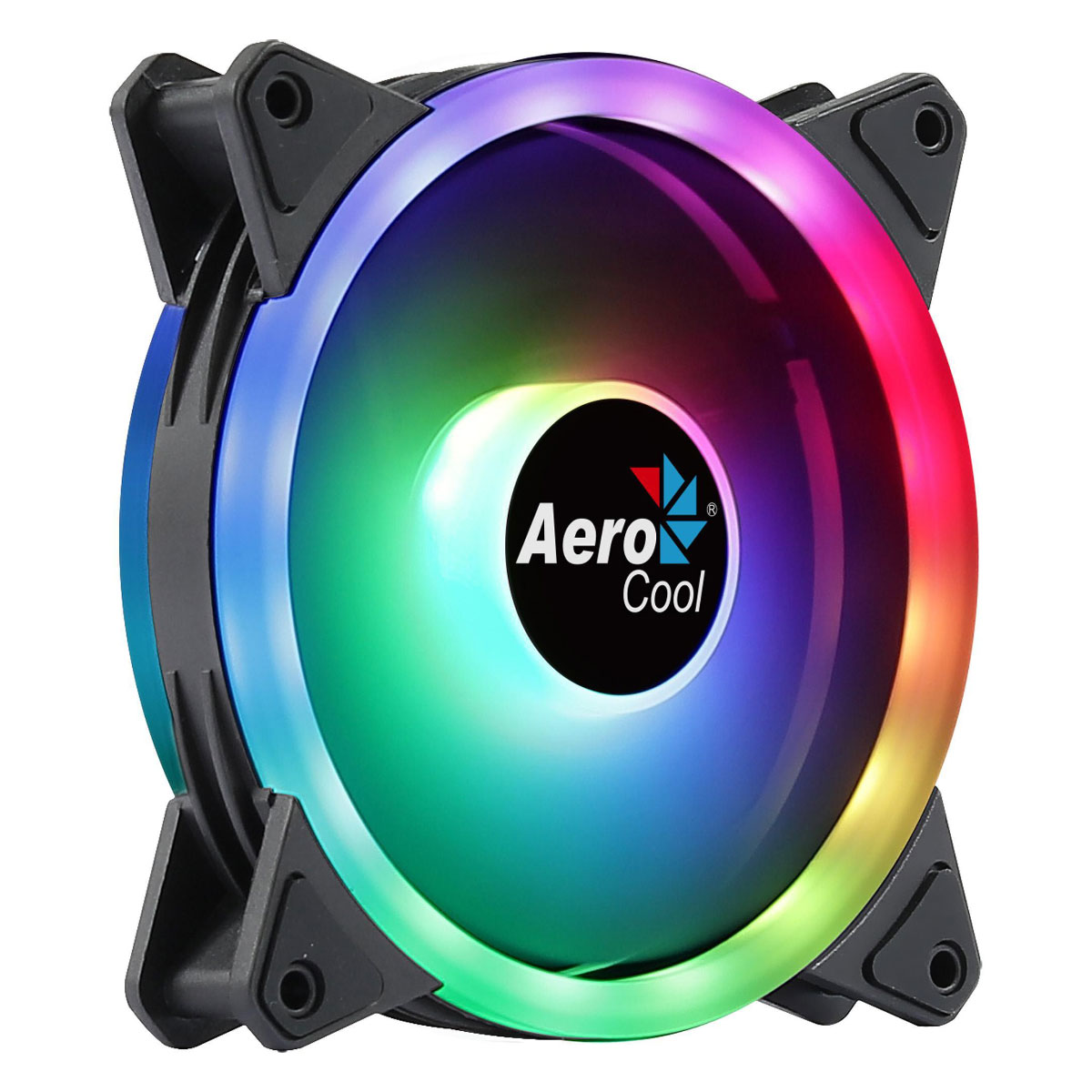 Cooler 120mm Aerocool Duo 12 ARGB - 1000 RPM - LED ARGB - Preto