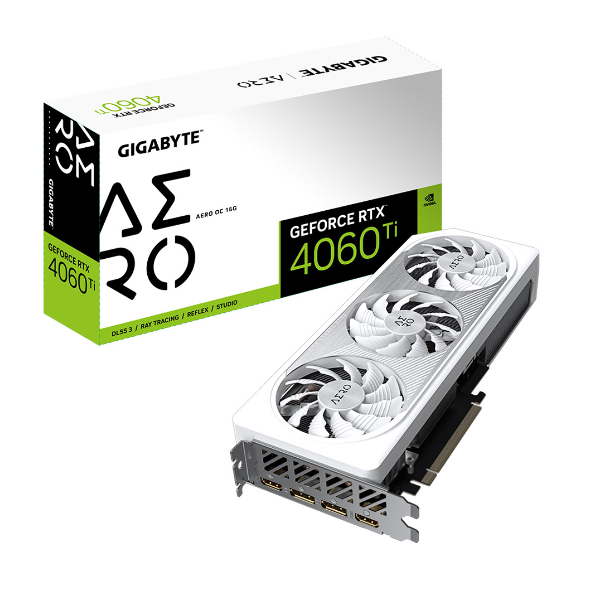 GeForce RTX 4060 Ti 16GB GDDR6 128bits - Gigabyte AERO - GV-N406TAERO OC-16GD