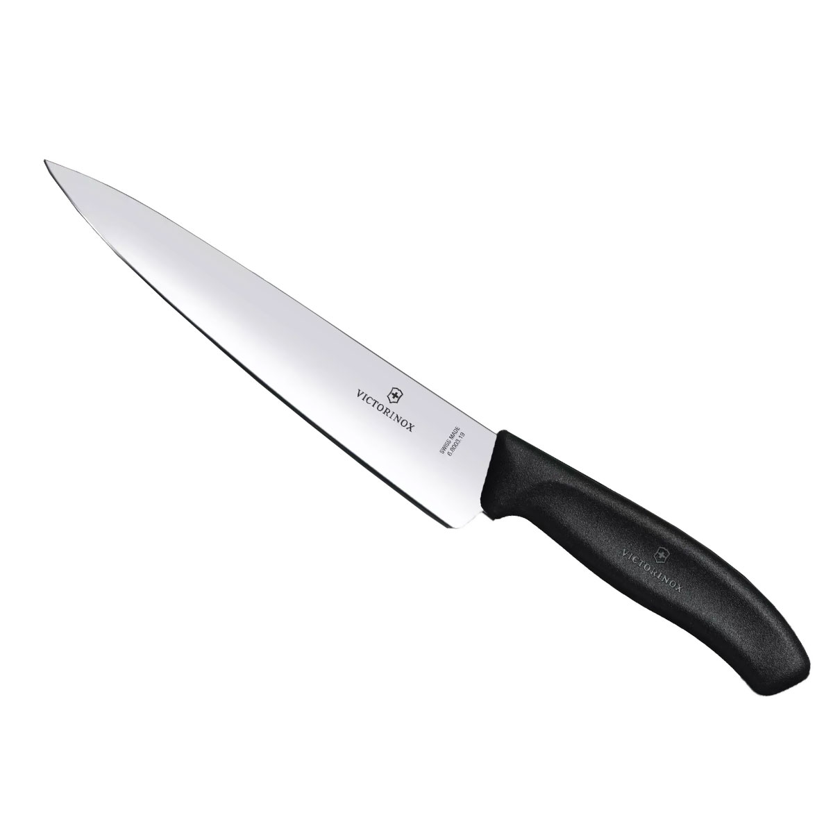 Faca Victorinox Chef Swiss Classic - Lâmina Extremamente Afiada - 19 cm - Preta - 6.8003.19G