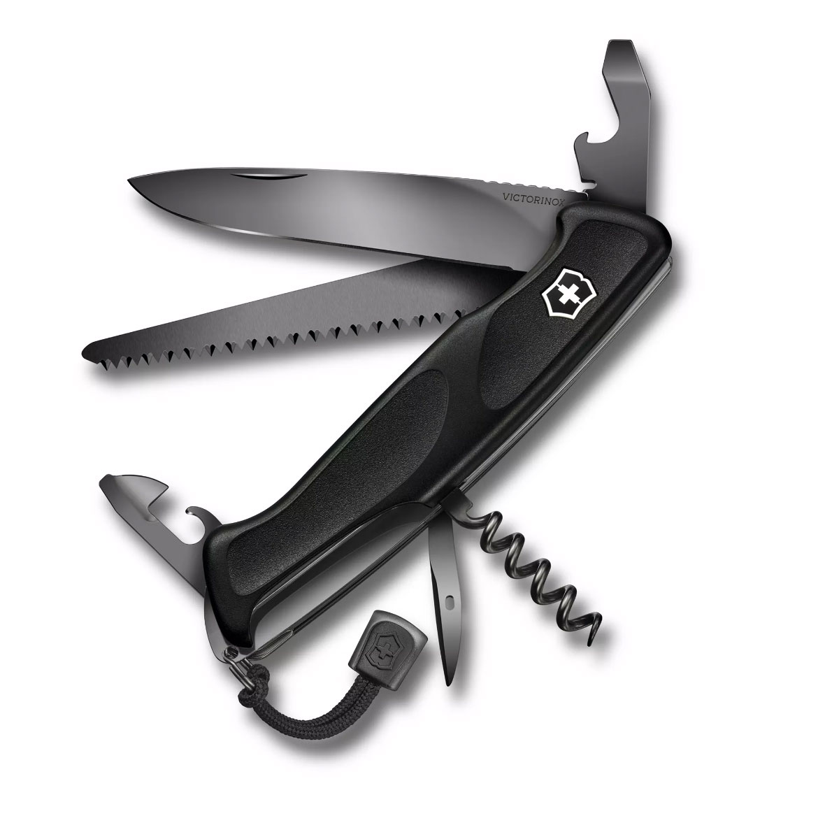 Canivete Victorinox Ranger Grip 55 Onyx Black - 13 funções - Preto - 0.9563.C31P