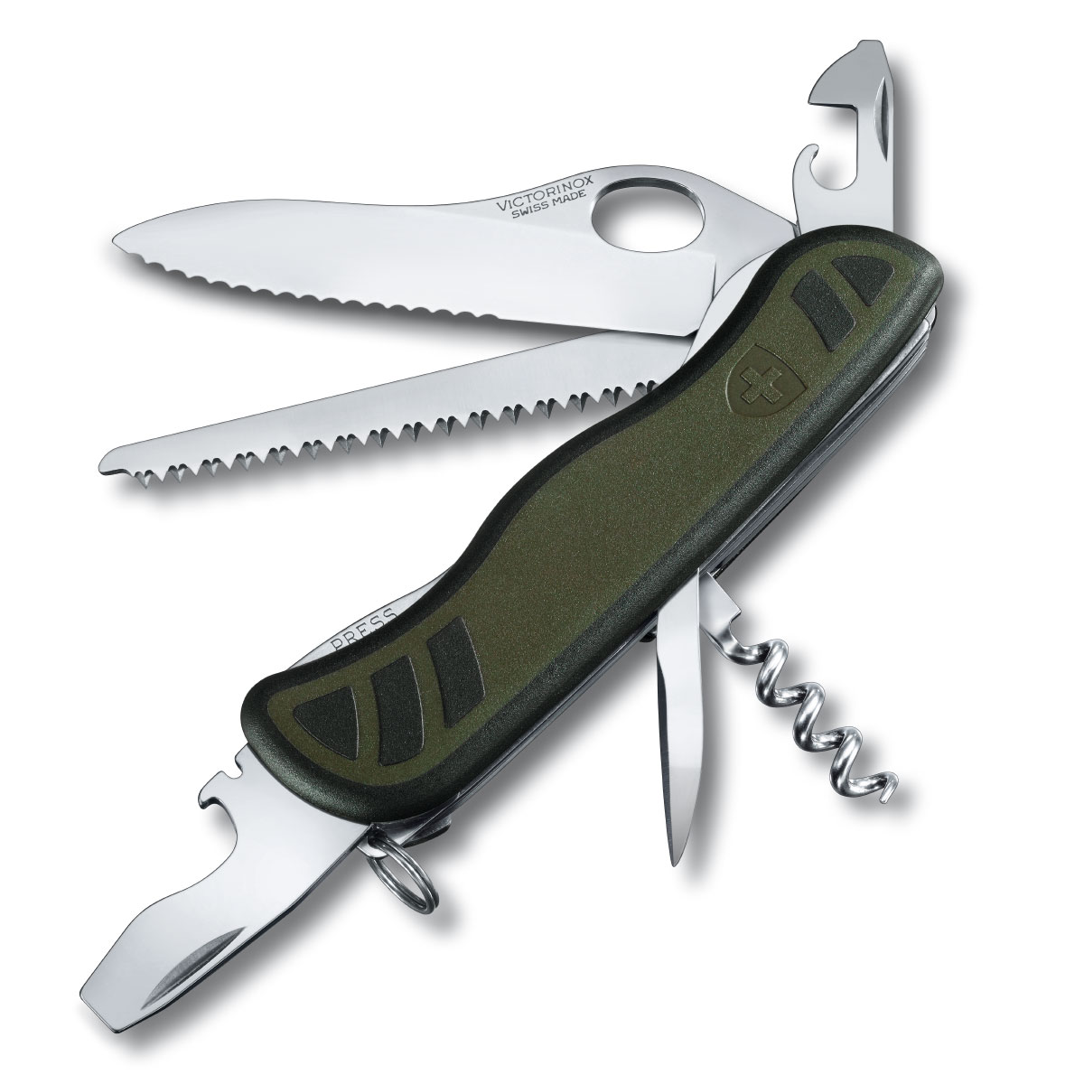 Canivete Victorinox Soldier`s 08 - 10 funções - Verde e Preto - 0.8461.MWCH