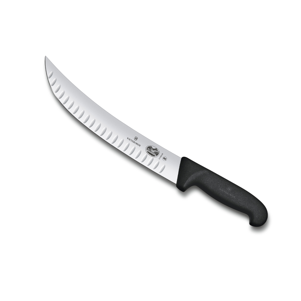 Faca Victorinox Chef Profissional - Lâmina Curva com Sulcos - 25 cm - Preto - 5.7323.25