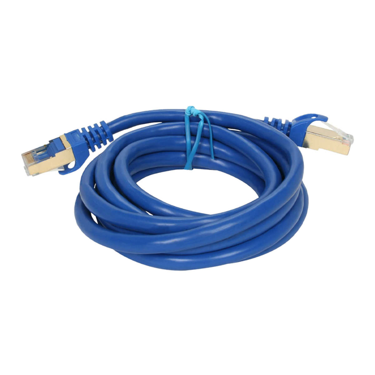 Cabo de Rede FTP (Patch Cord) RJ45 Cat 7 - Blindado - 2.5 metros - Azul - Plus Cable CAT725BL