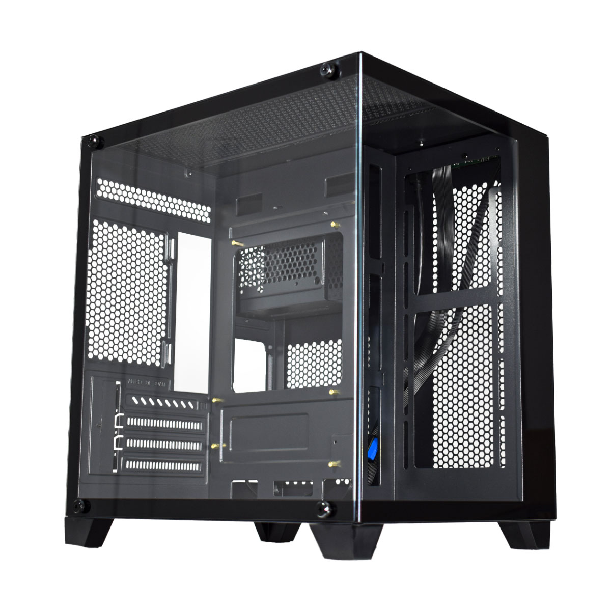 Gabinete Gamer Aquário K-Mex SpaceAqua II CGQN24 V2 - Lateral e Frontal em Vidro Temperado - Micro ATX - USB 3.2 - Preto