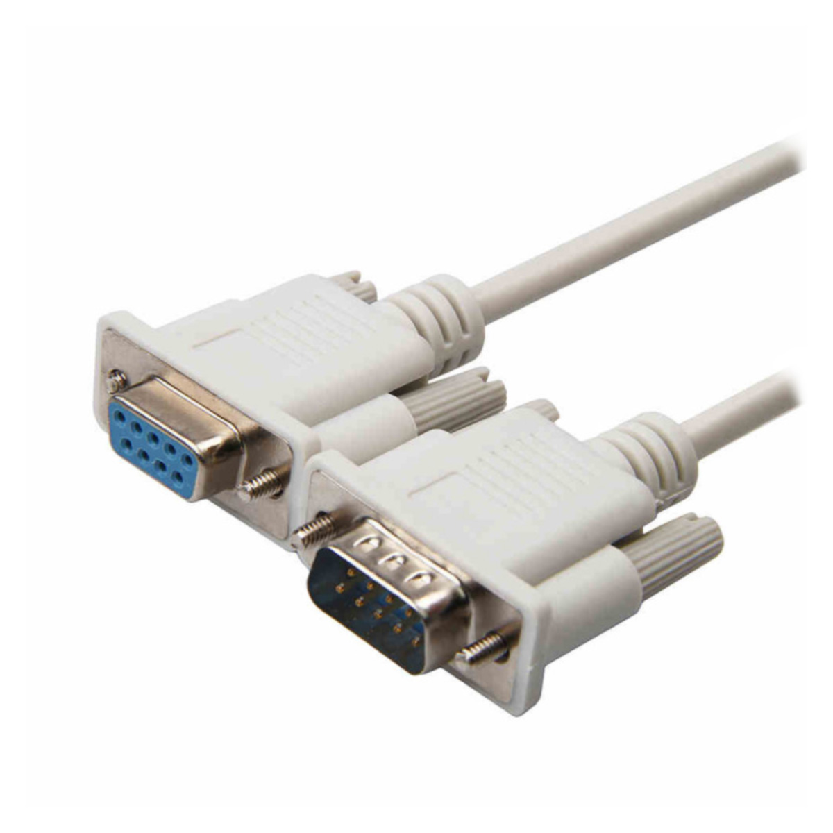 Cabo Serial Extensor DB9 Macho x DB9 Fêmea - RS232 - 3 metros - Branco - GV CBD984