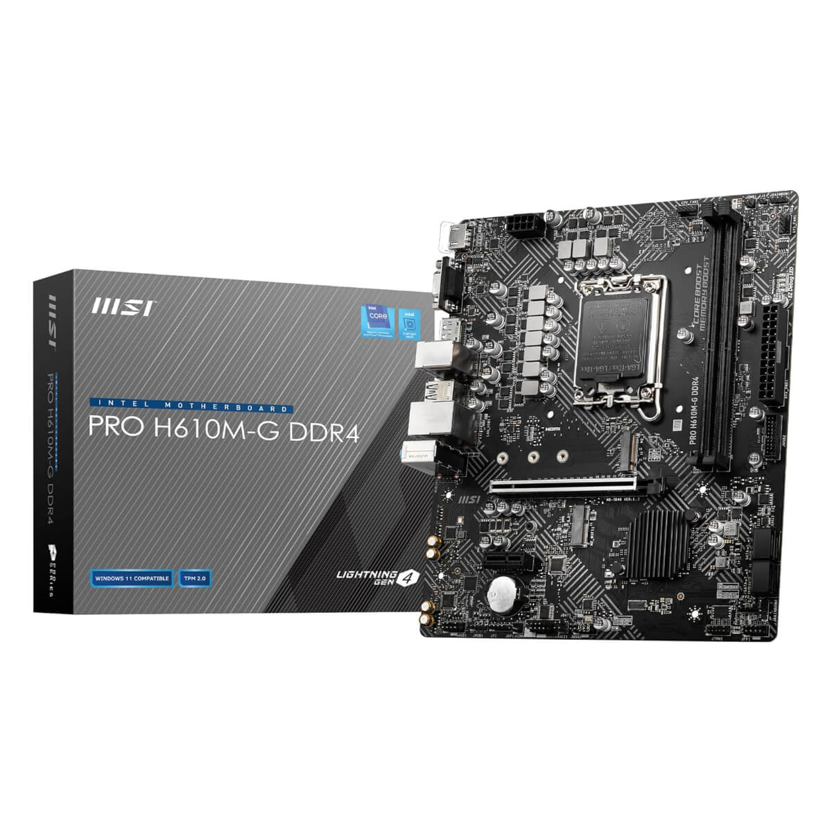 Placa Mãe MSI H610M-G Pro (LGA 1700 - DDR4 3200 O.C) - Chipset H610 - Slot M.2 - Micro ATX