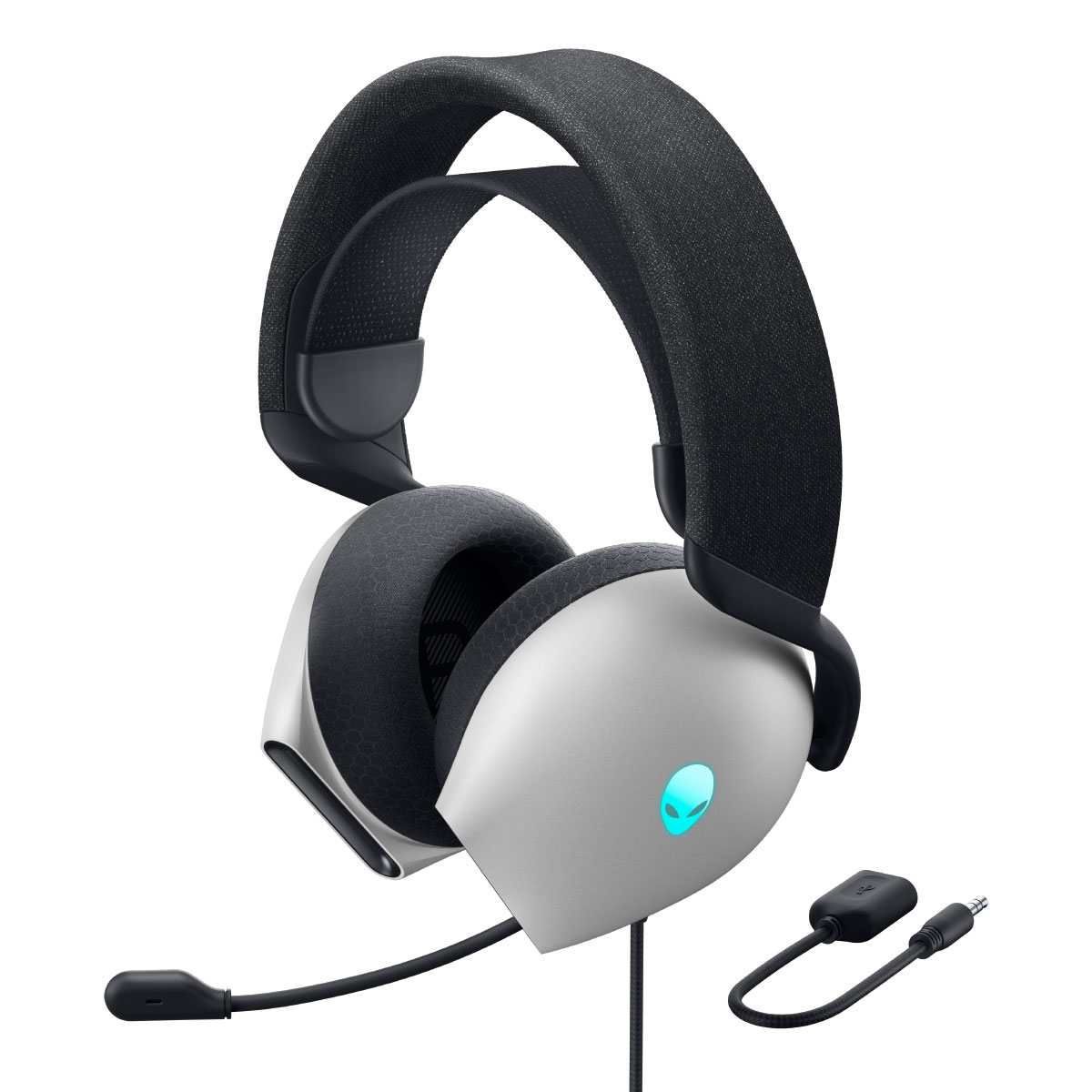 Headset Gamer Dell Alienware AW520H-W - Dolby Atmos - Cancelamento Ativo de Ruído - RGB - Conector USB e P3 - Branco - Outlet - Garantia 90 dias
