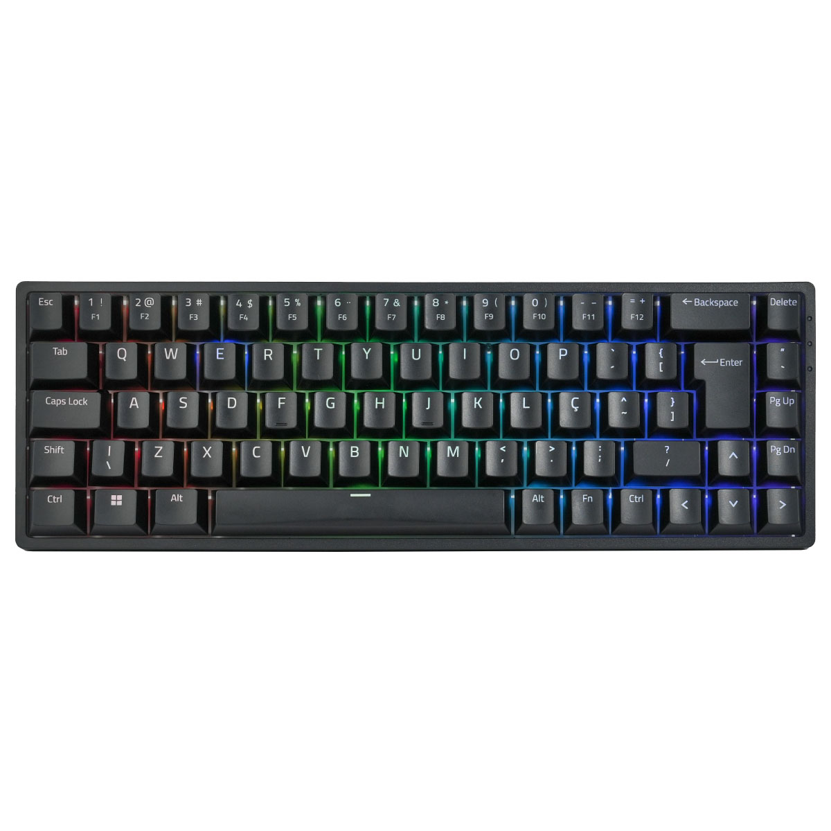 Teclado Mecânico Gamer Akko 3068B Plus - ABNT2 - Iluminação RGB - Switch Akko Rosa - Preto - 3068B-Plus-Pink