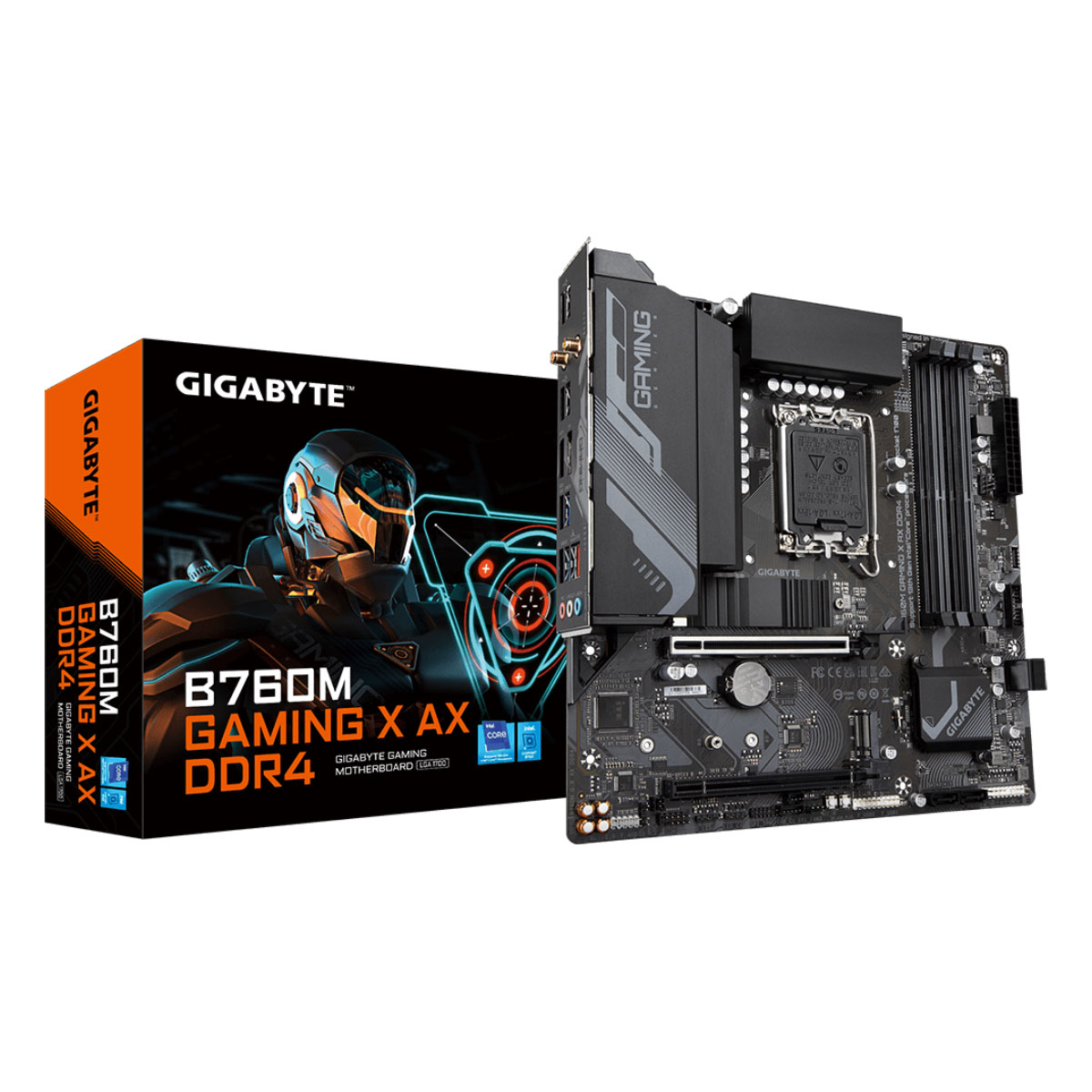 Placa Mãe Gigabyte B760M GAMING X AX - (LGA 1700 - DDR4 5333 O.C) Chipset B760 - Wi-Fi 6E - 2.5GbE LAN - Slot M.2 - Micro ATX