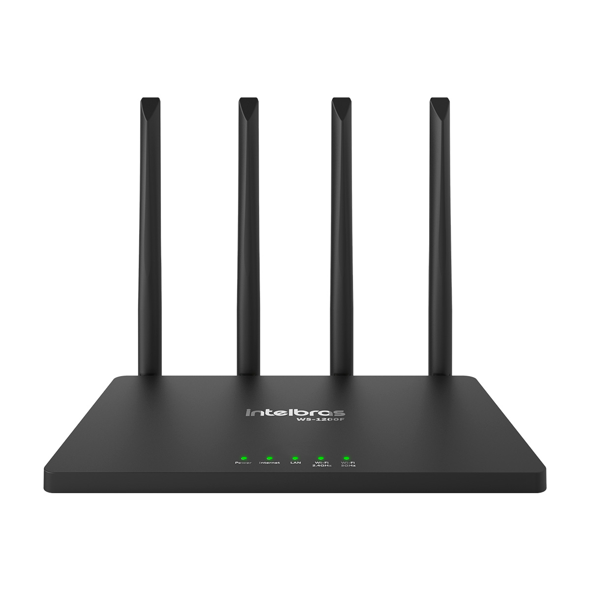 Roteador Wi-Fi Intelbras Wi-Force W5-1200F - InMesh - MU-MIMO - Dual Band 2.4 GHz e 5 GHz - 4 Antenas