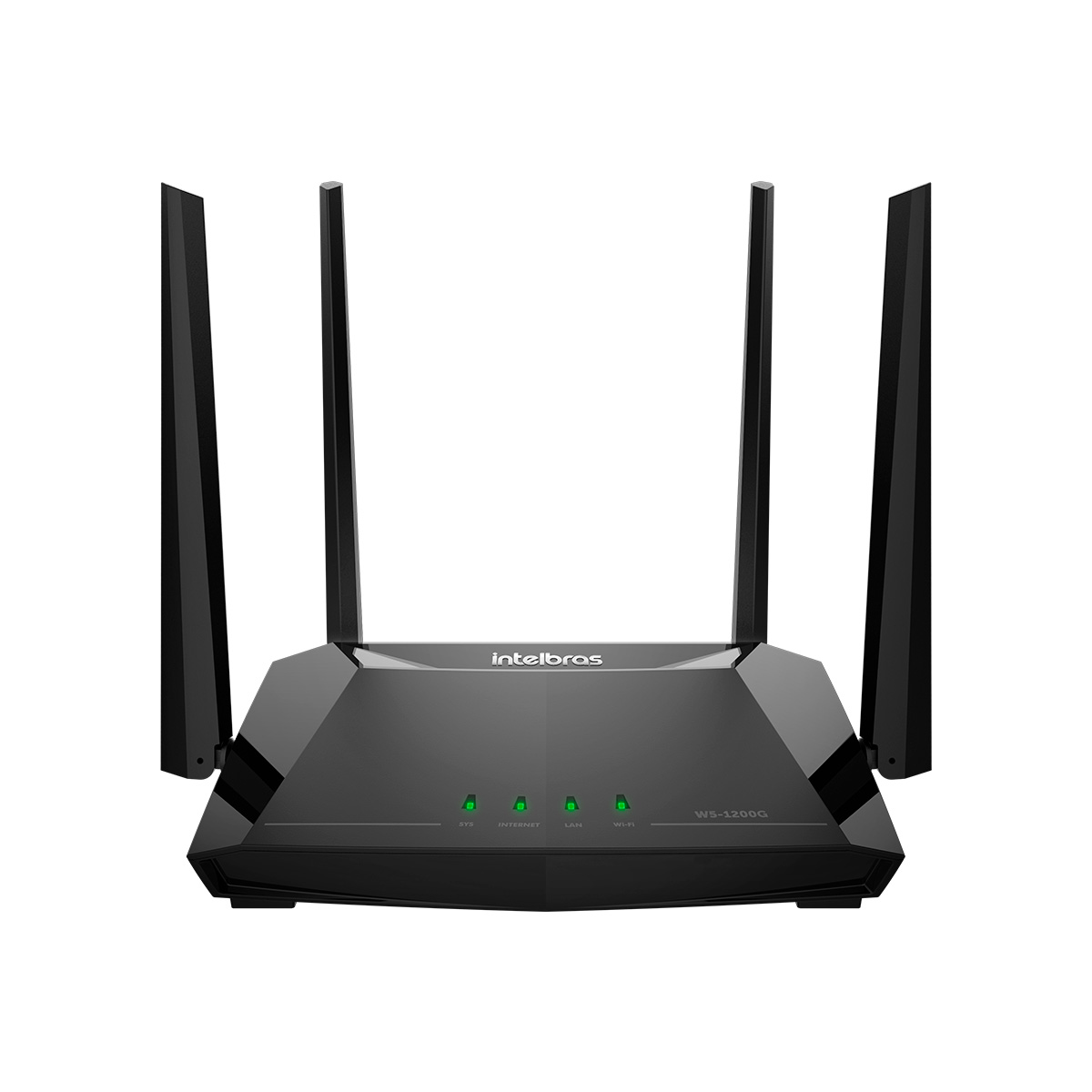 Roteador Wi-Fi Intelbras Wi-Force W5-1200G - InMesh - MU-MIMO - Gigabit - Dual Band 2.4 GHz e 5 GHz - 4 Antenas