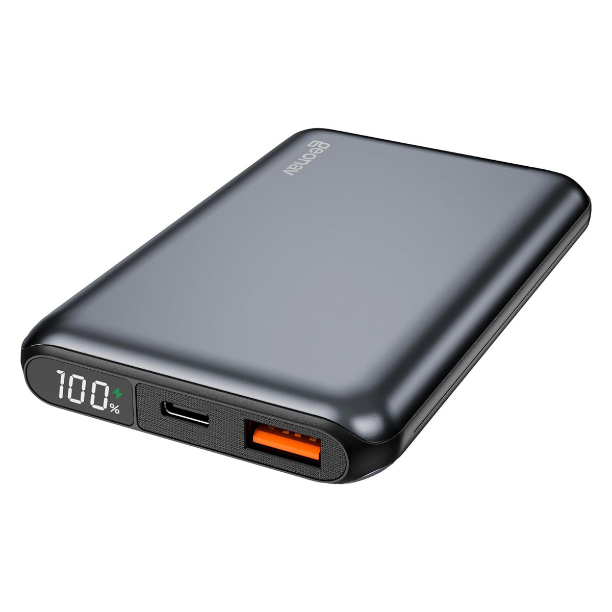 Power Bank Carregador Portátil Universal Geonav PB10K20WSG - Com Display - 10000 mAh - Carregamento Rápido - USB-C e USB - Cinza Espacial