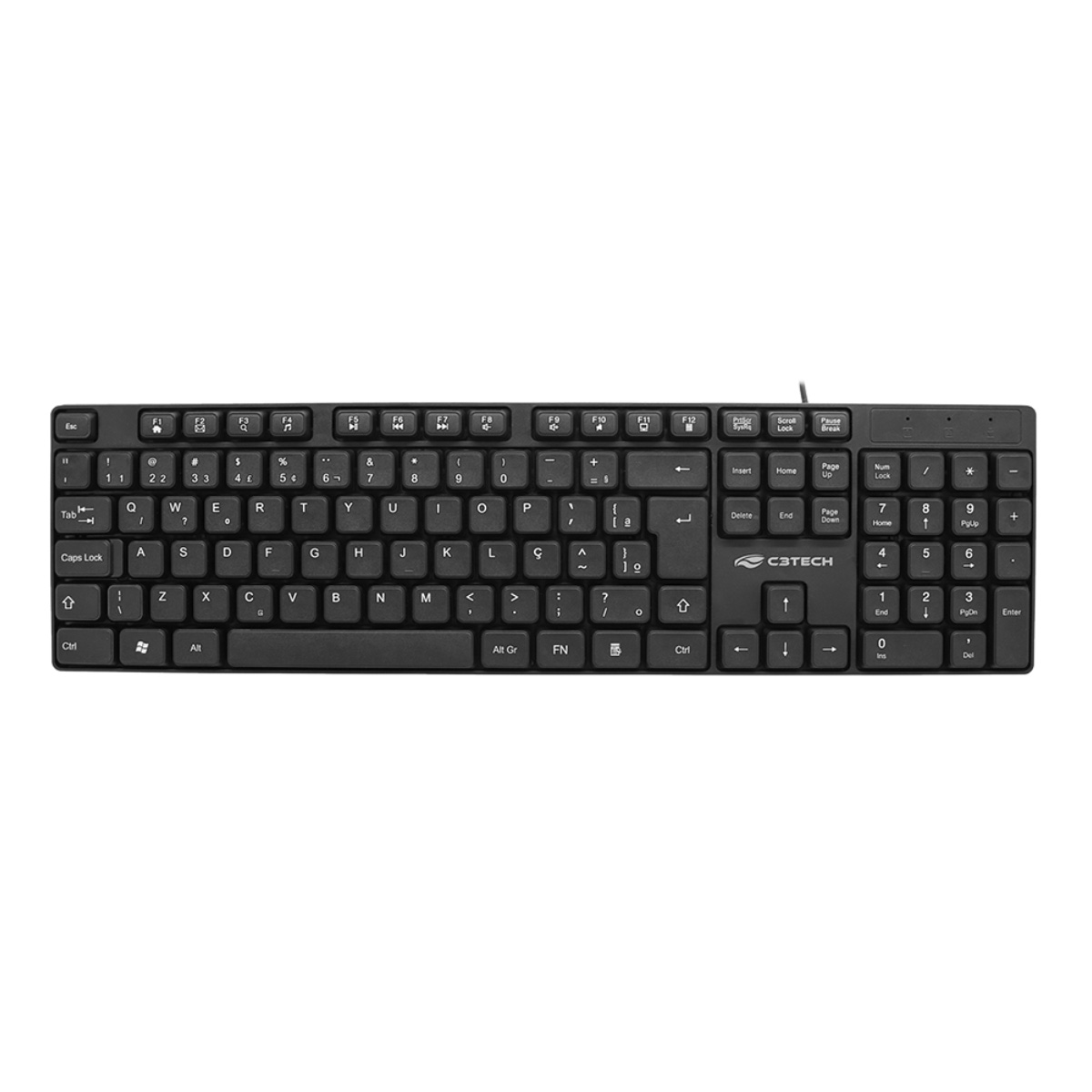 Teclado USB Multimidia C3Tech KB-M10BK - ABNT2 - Preto