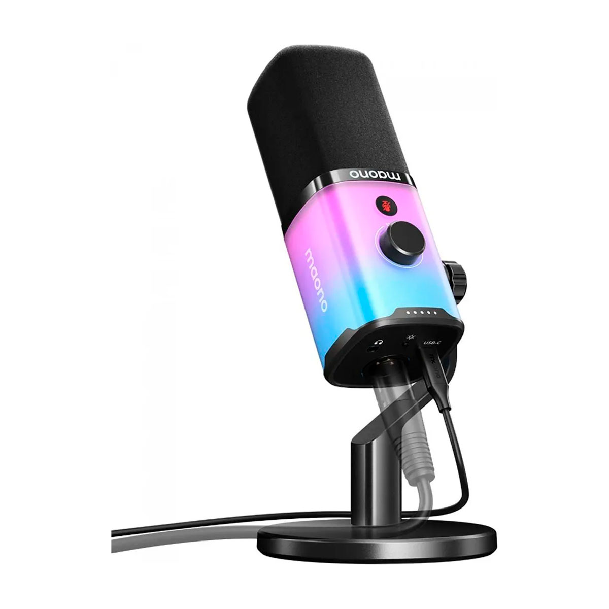 Microfone Maono PD100X - Padrão Cardioide - Conector XLR e USB-C - 16000Hz - RGB