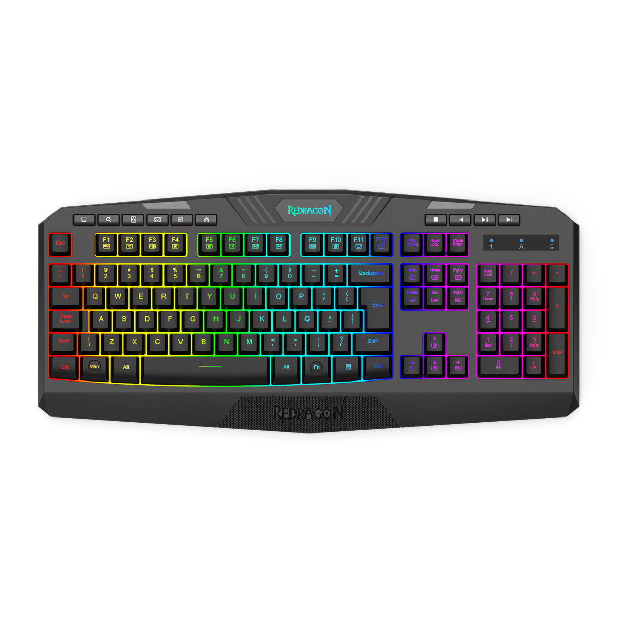 Teclado sem Fio Redragon Harpe Gamer - ABNT2 - USB-C ou 2.4GHz - RGB - K503-KS