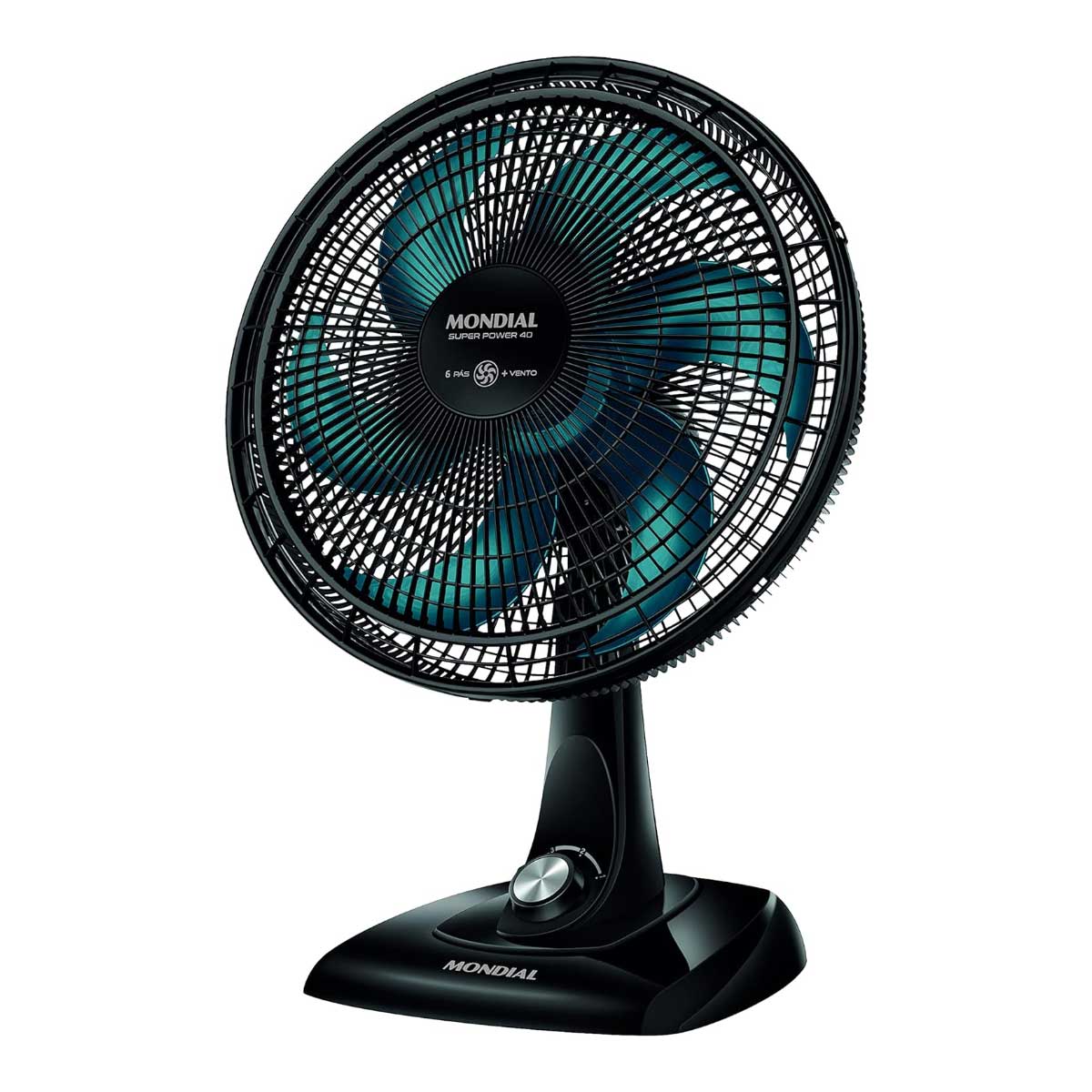 Ventilador de Mesa Mondial Super Power - 40cm - Inclinação Ajustável - 110V - Oscilante - VSP-40-AP