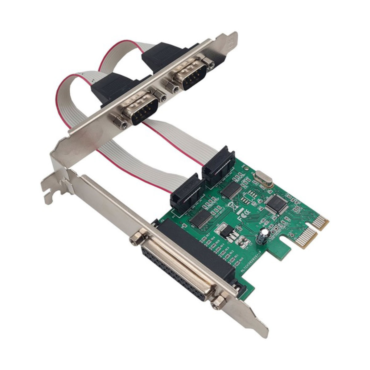 Placa PCI Express com 2 Portas Serial DB9 e 1 Paralela - Acompanha Espelho Low Profile - F3 JC-PCI-PRS