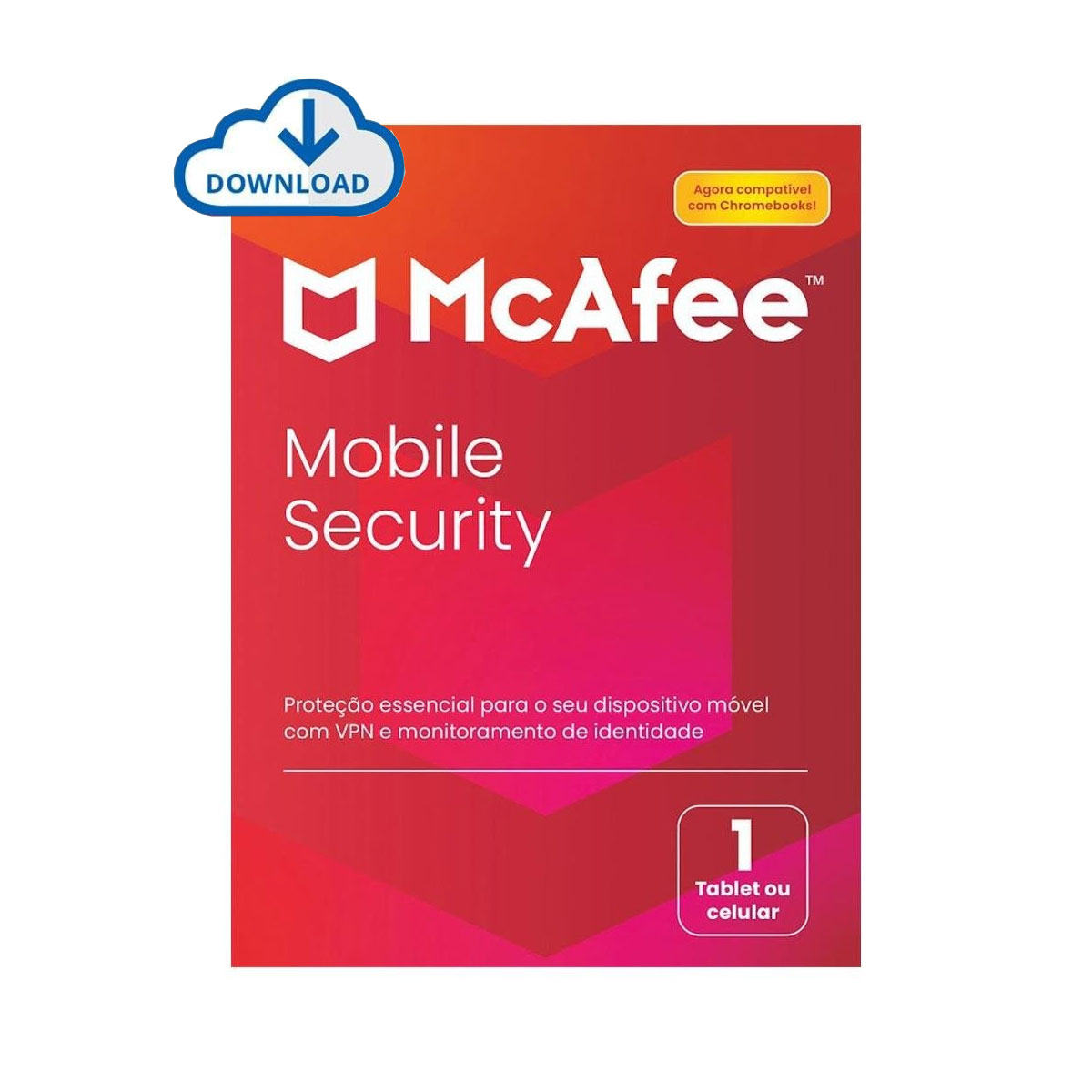 McAfee Antivírus Mobile Security - Licença de 1 ano - Android ou IOS - ESD - Versão Download
