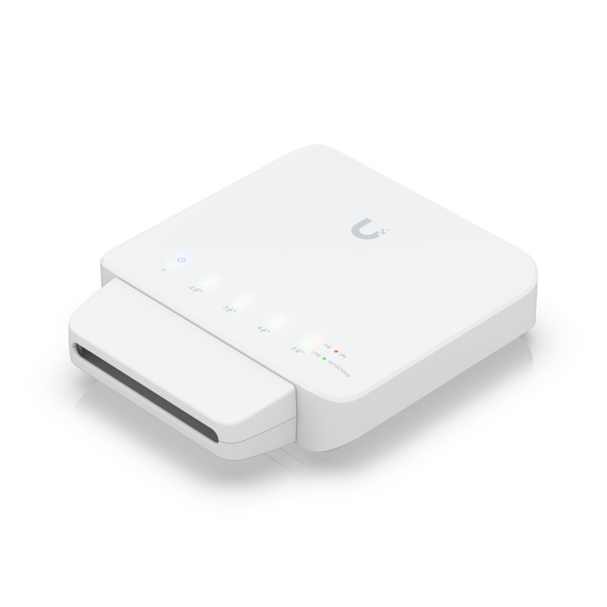 Switch 5 Portas Ubiquiti USW-Flex - Gigabit - PoE+ 46W - UniFi - Alimentação PoE++