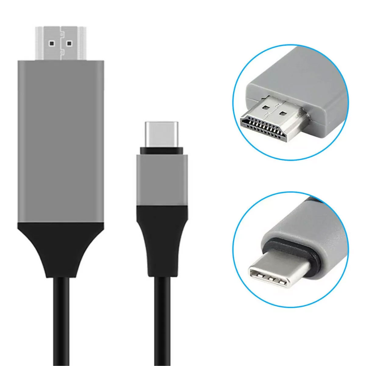 Cabo Conversor USB-C para HDMI - 2 Metros - 4K - Shinka CB-TPC-HD-2M