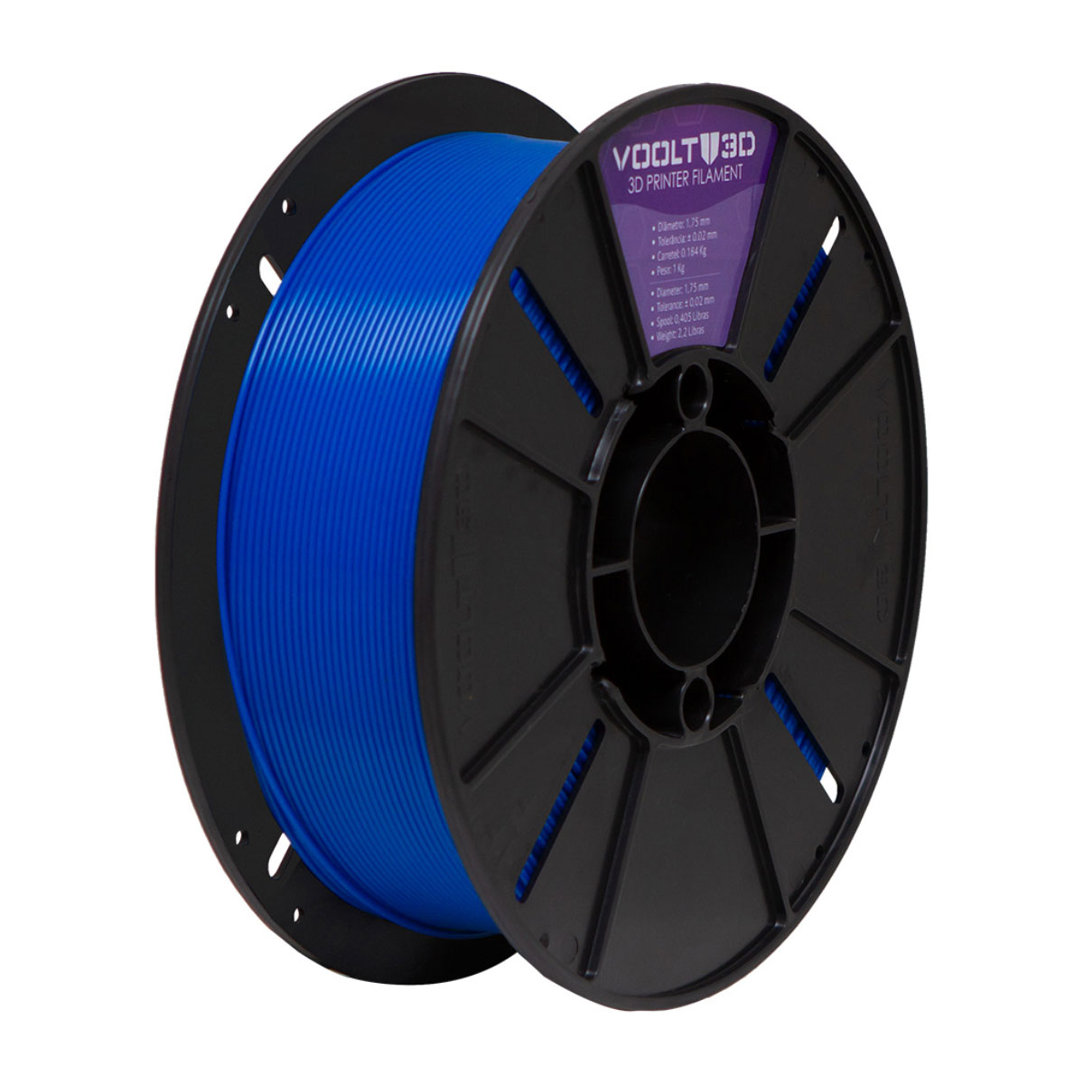 Filamento Para Impressora 3D - ABS Azul - 1Kg - 1,75mm - Voolt3D